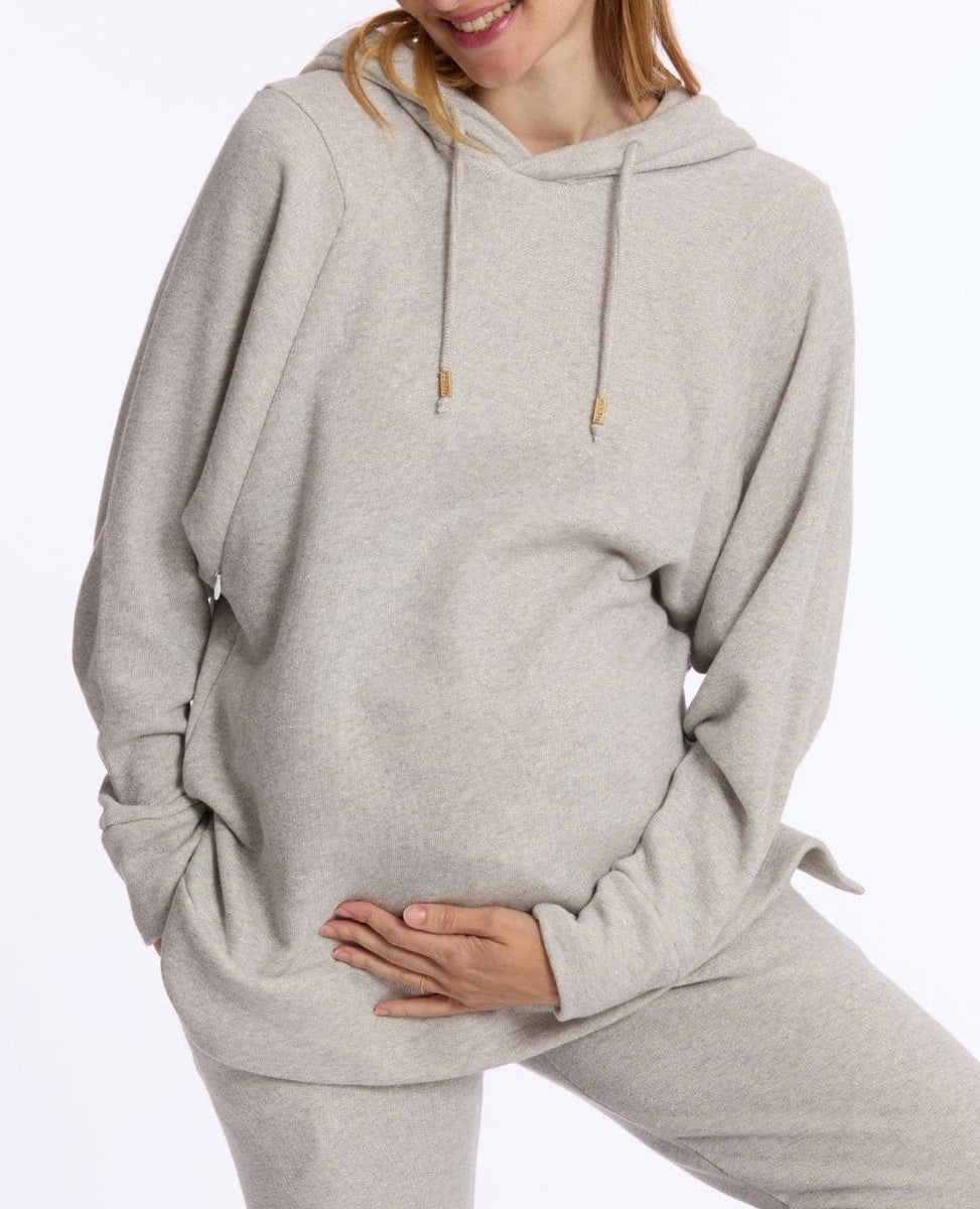 匿名配送】 Cache-Coeur 2way Knit Pullover Maternity and Nursing Hoodie Billie | Cache Cœur