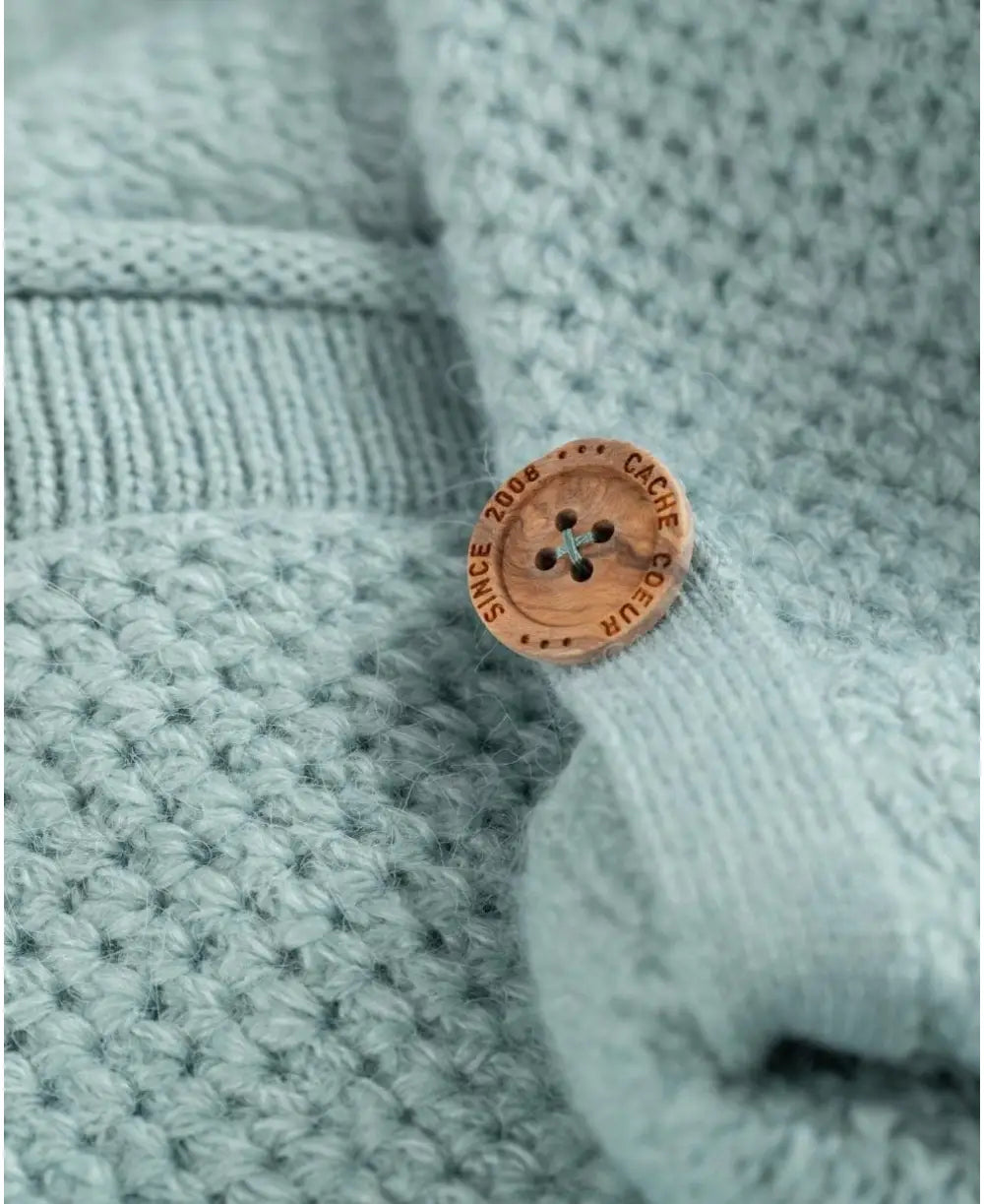 Abelha knitted pregnancy cardigan sage