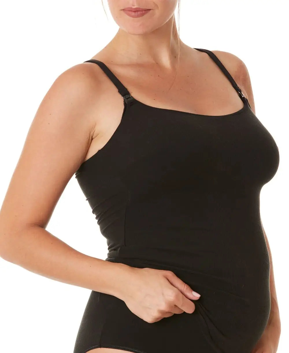 Absorbent nursing top with inner bra Bodyguard Black