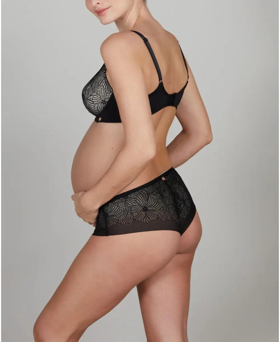 Black Cache Coeur Bubble Print Maternity/Nursing Bra– PinkBlush
