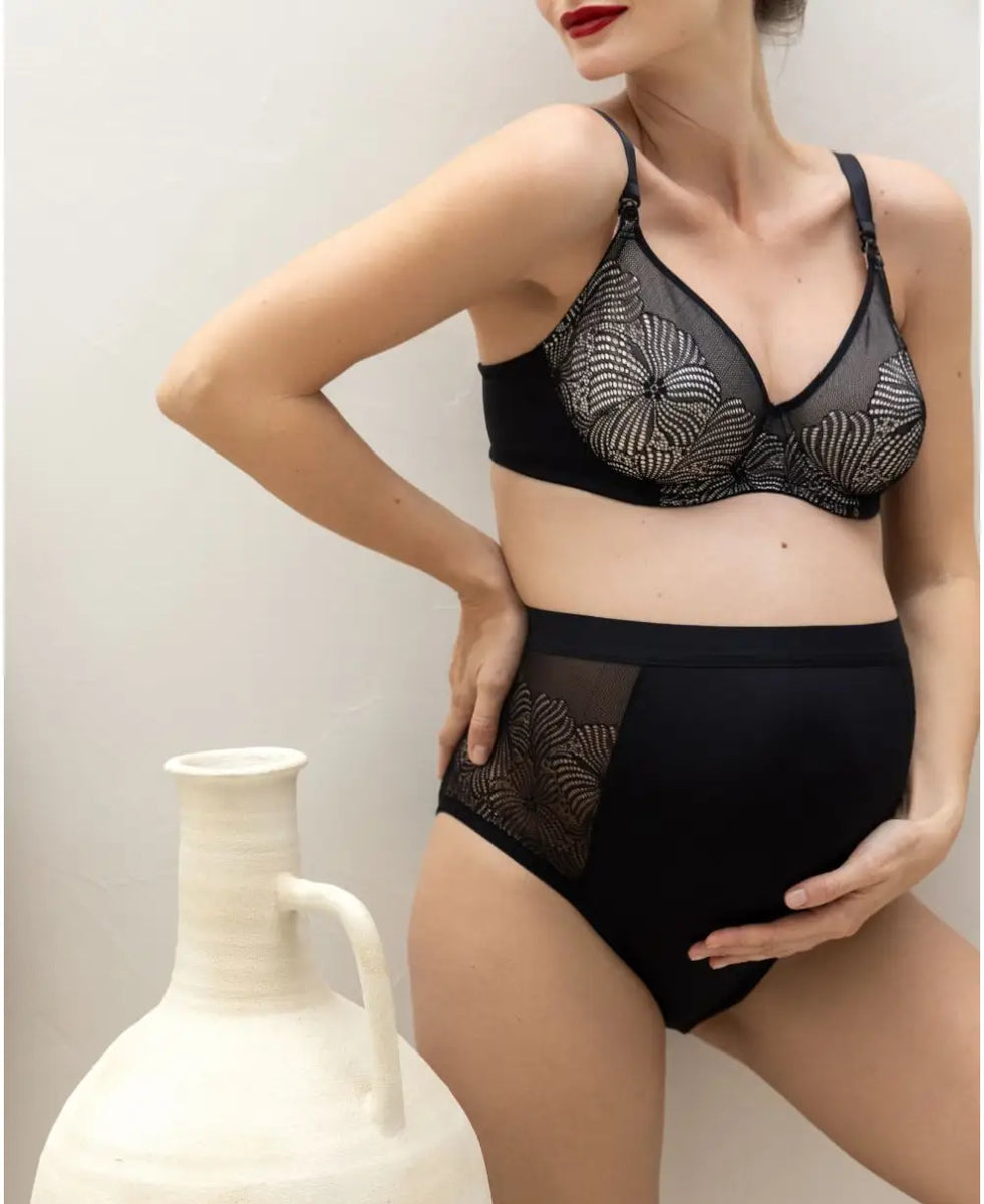 Dahlia black pregnancy and nursing bra