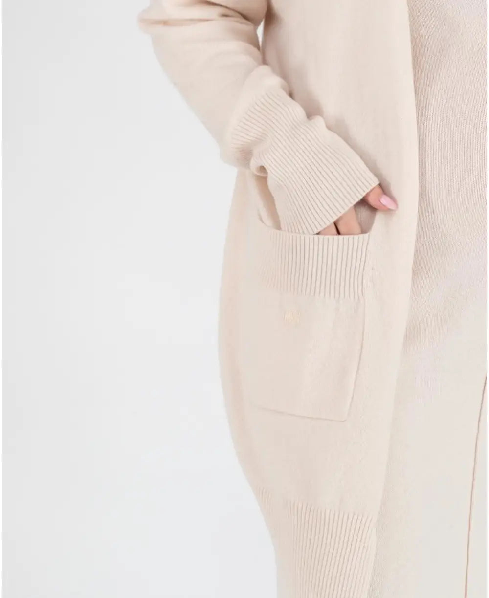 Long cashmere maternity cardigan Laurie sand