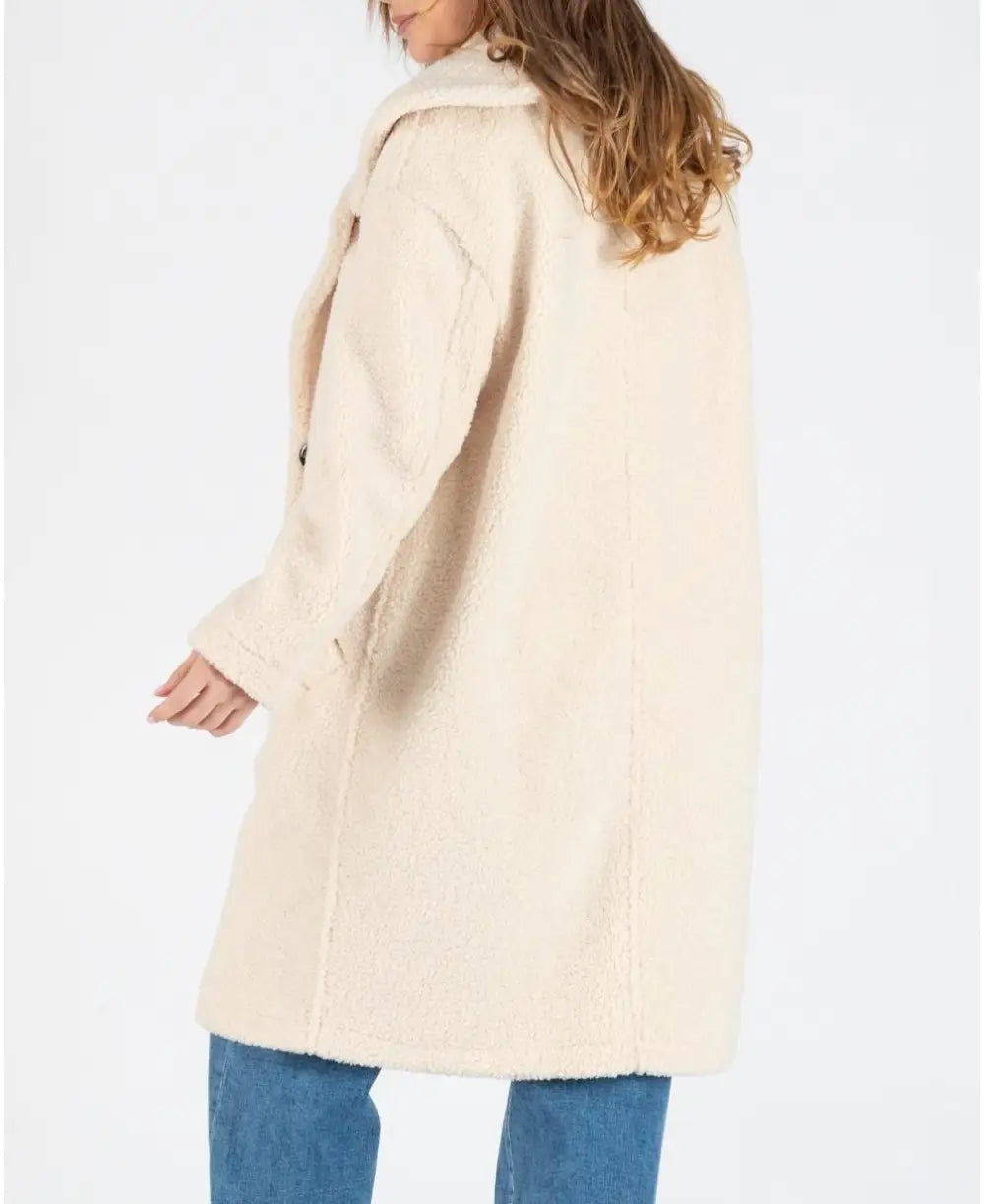 Long pregnancy coat Léonie beige - Coats and jackets