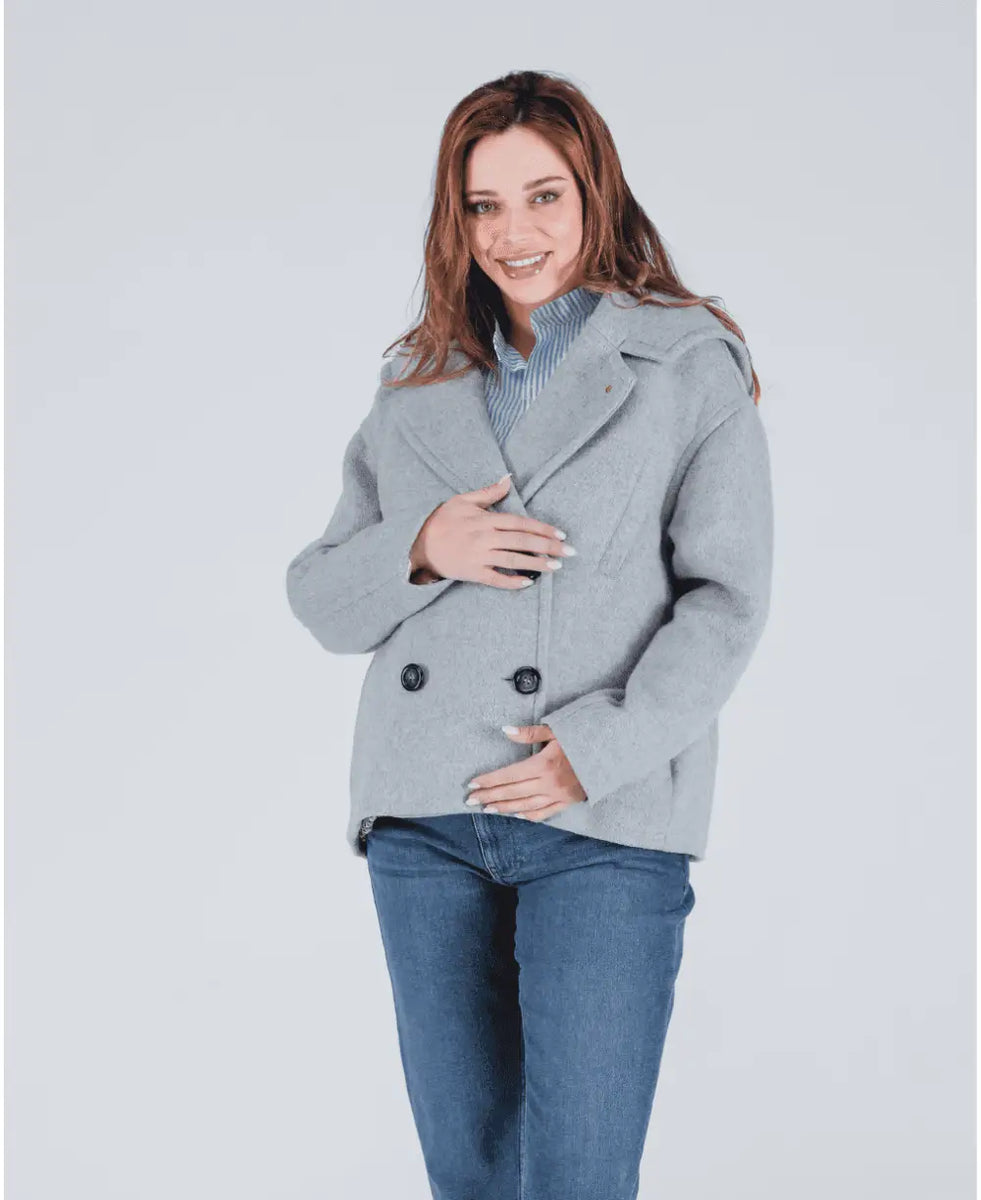 Malo pregnancy pea coat grey Cache Coeur Cache C ur US