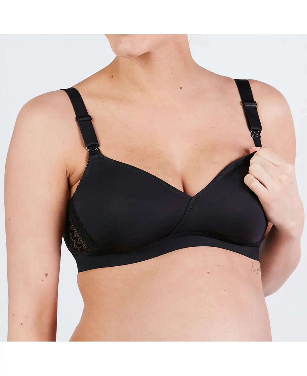 Lace Maternity and Nursing bra, black order online