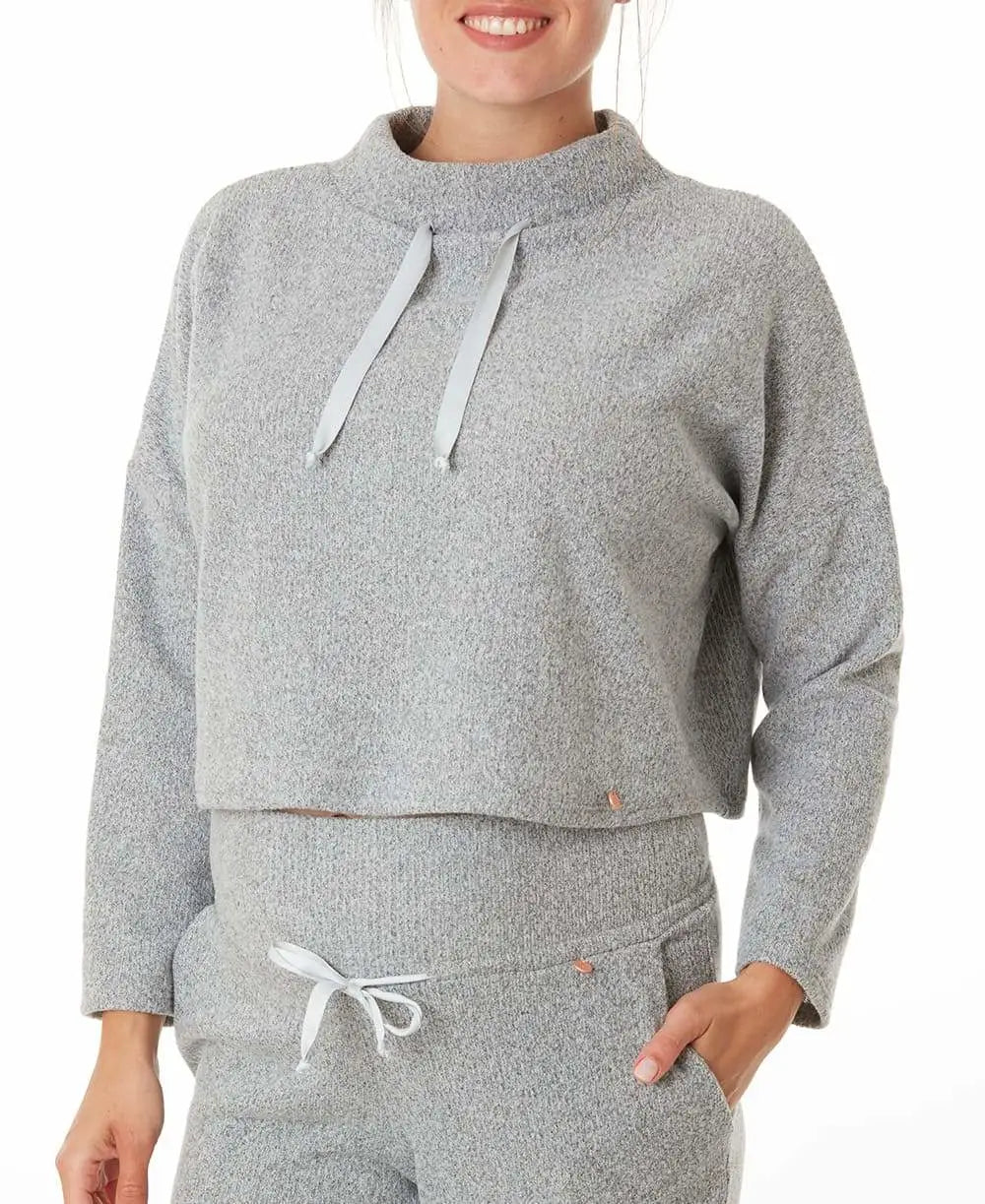 Maternity and nursing crop top Sweet Home grey