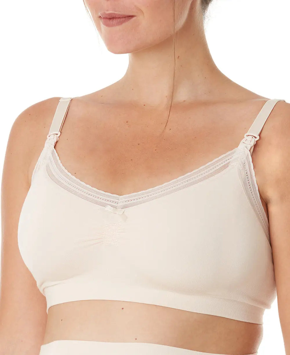 Cache Coeur Organic Pregnancy and Nursing Bra - Organic Cotton - Cumin -  Adapts to the Breast and Supports it unisex (bambini)
