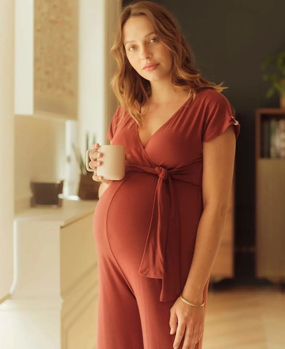 louren  cachecoeur work jumpsuit  Ｓsize Pregnancy and nursing jumpsuit Origin Ocean | Cache Cœur