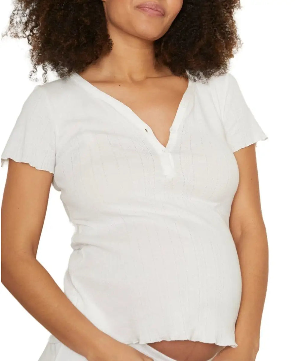 White Cotton T-Shirt Maternity & Nursing Bra