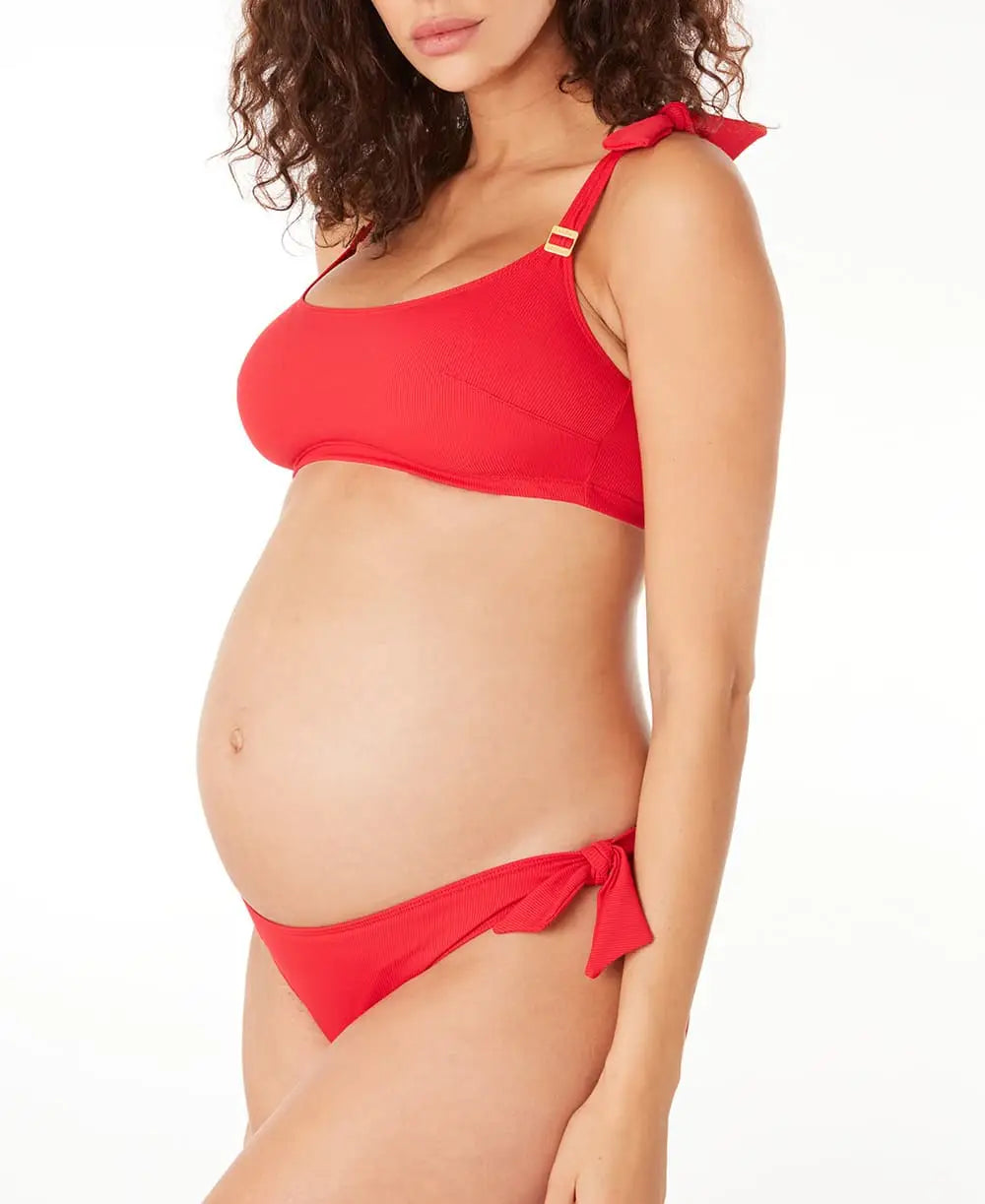 Maternity bikini Porto Vecchio red