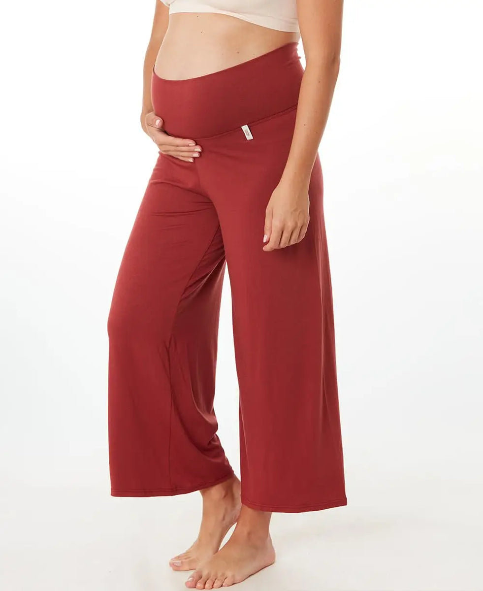 maternity dress pants Angel Maternity Donna High Waist Maternity Work Pants in Black