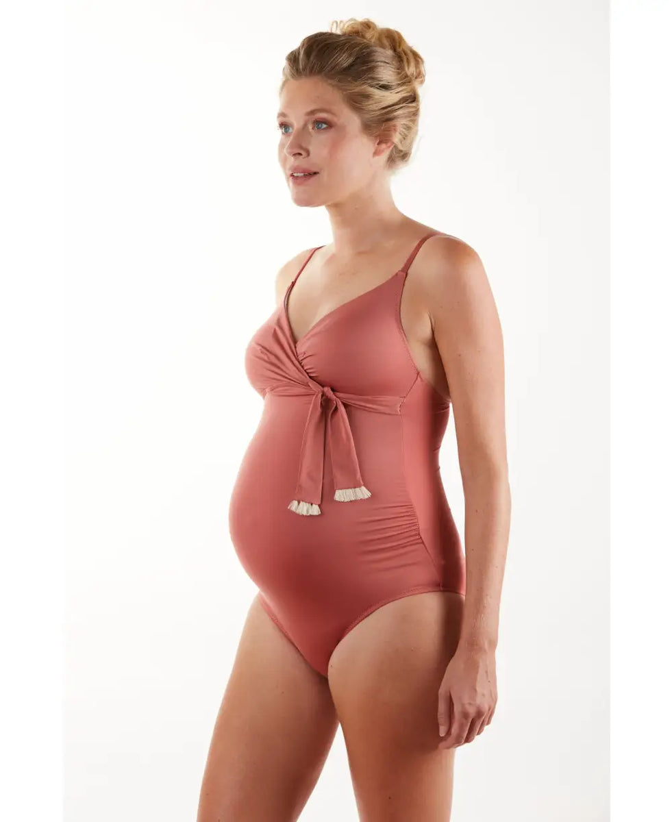 Maternity swimsuit Manitoba pink - Cache Coeur – Cache Cœur US
