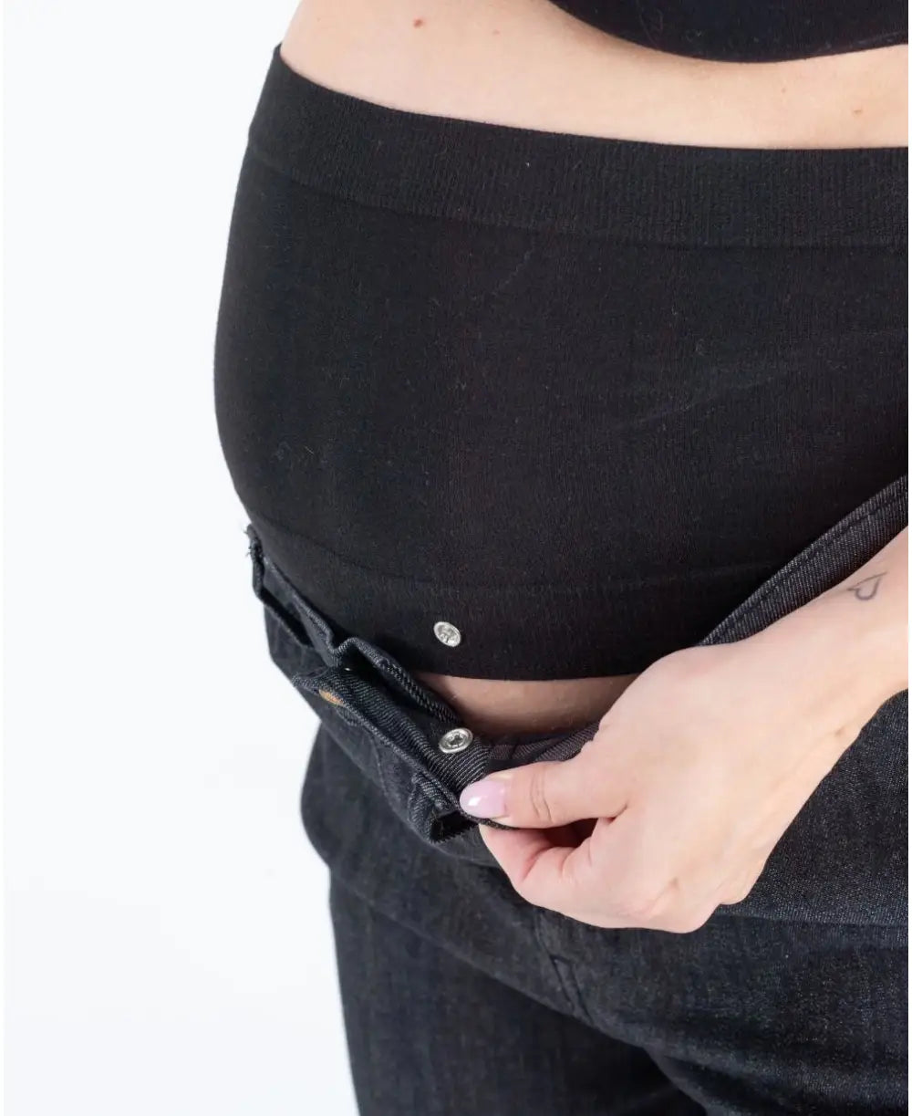 Seamless pregnancy waistband Belt black