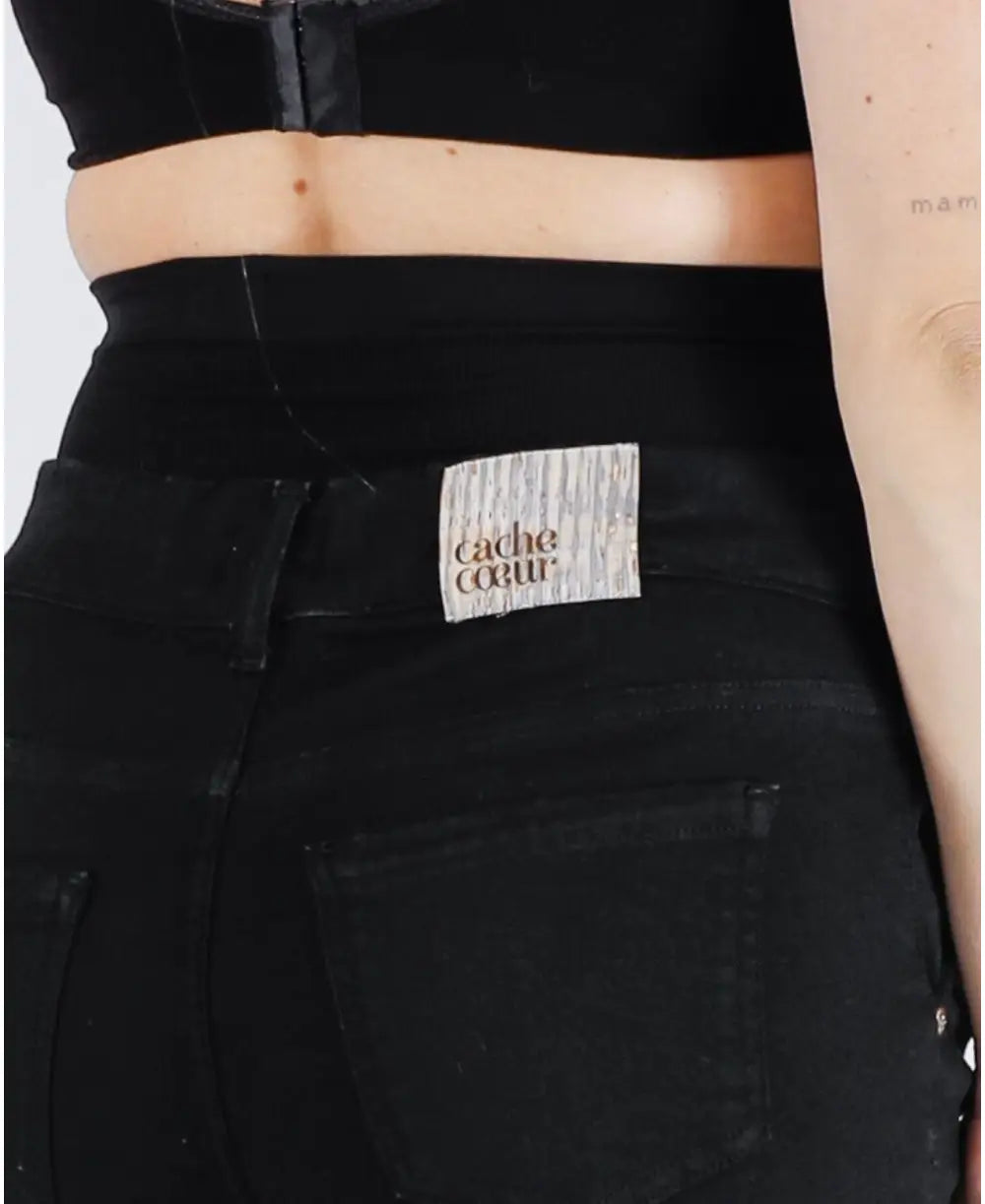 Seamless pregnancy waistband Belt black