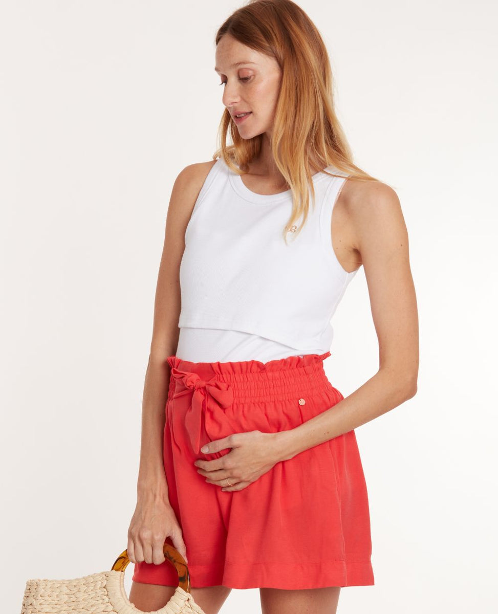 Latched Mama Coastline Cotton Nursing Top & Shorts Set