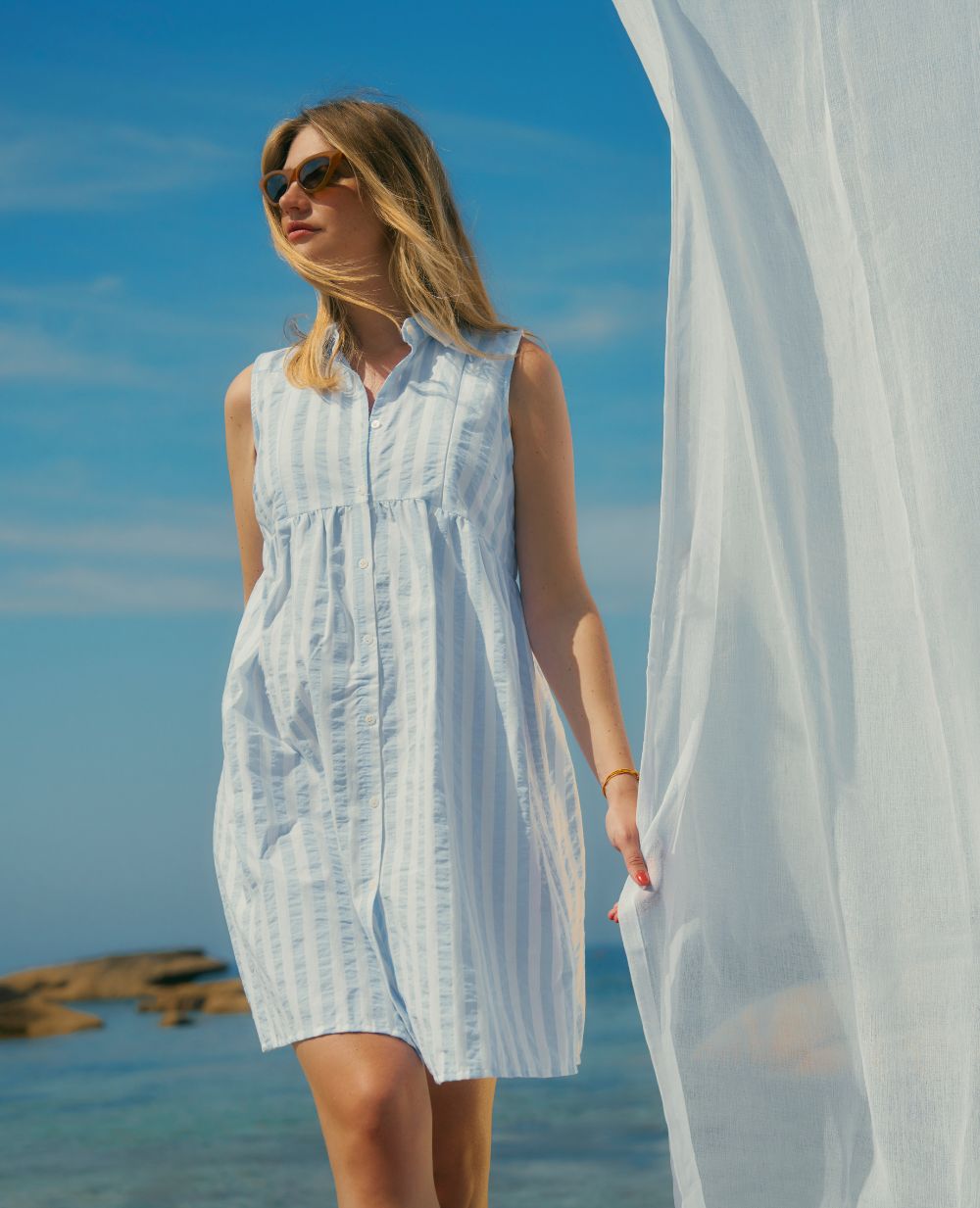 Agathe Maternity and Nursing Shirt Dress