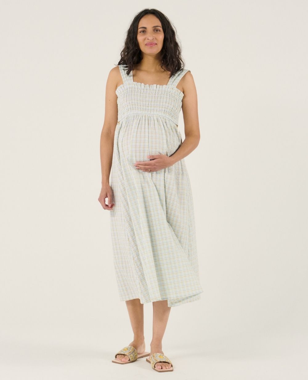 Alice nursing midi dress smock - Multicolor M Alice nursing midi dress smock - Multicolor M