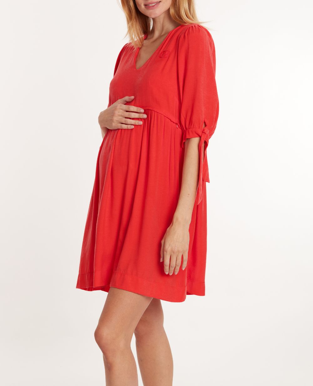 Short maternity and nursing dress Amy Coral