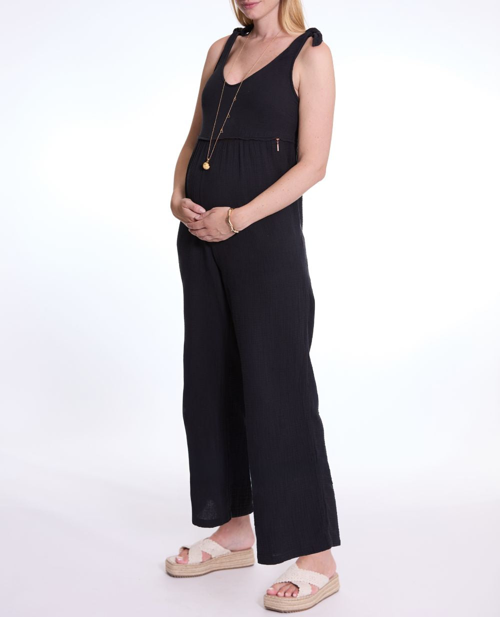 Maternity and nursing jumpsuit Canyon black