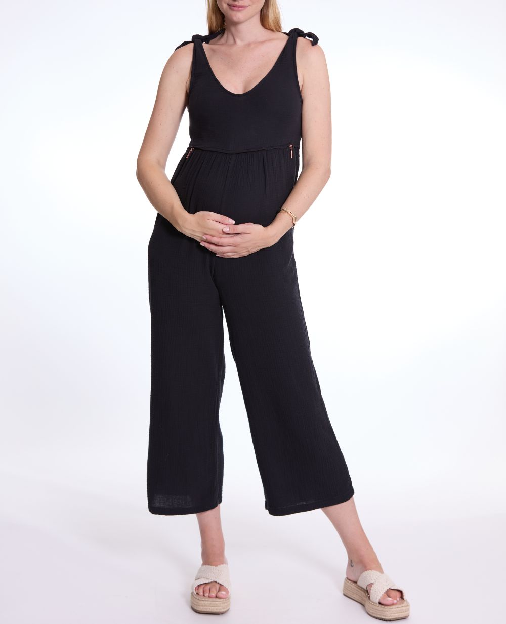 Maternity and nursing jumpsuit Canyon black