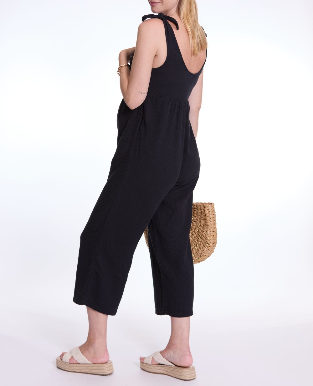 Maternity and nursing jumpsuit Canyon black