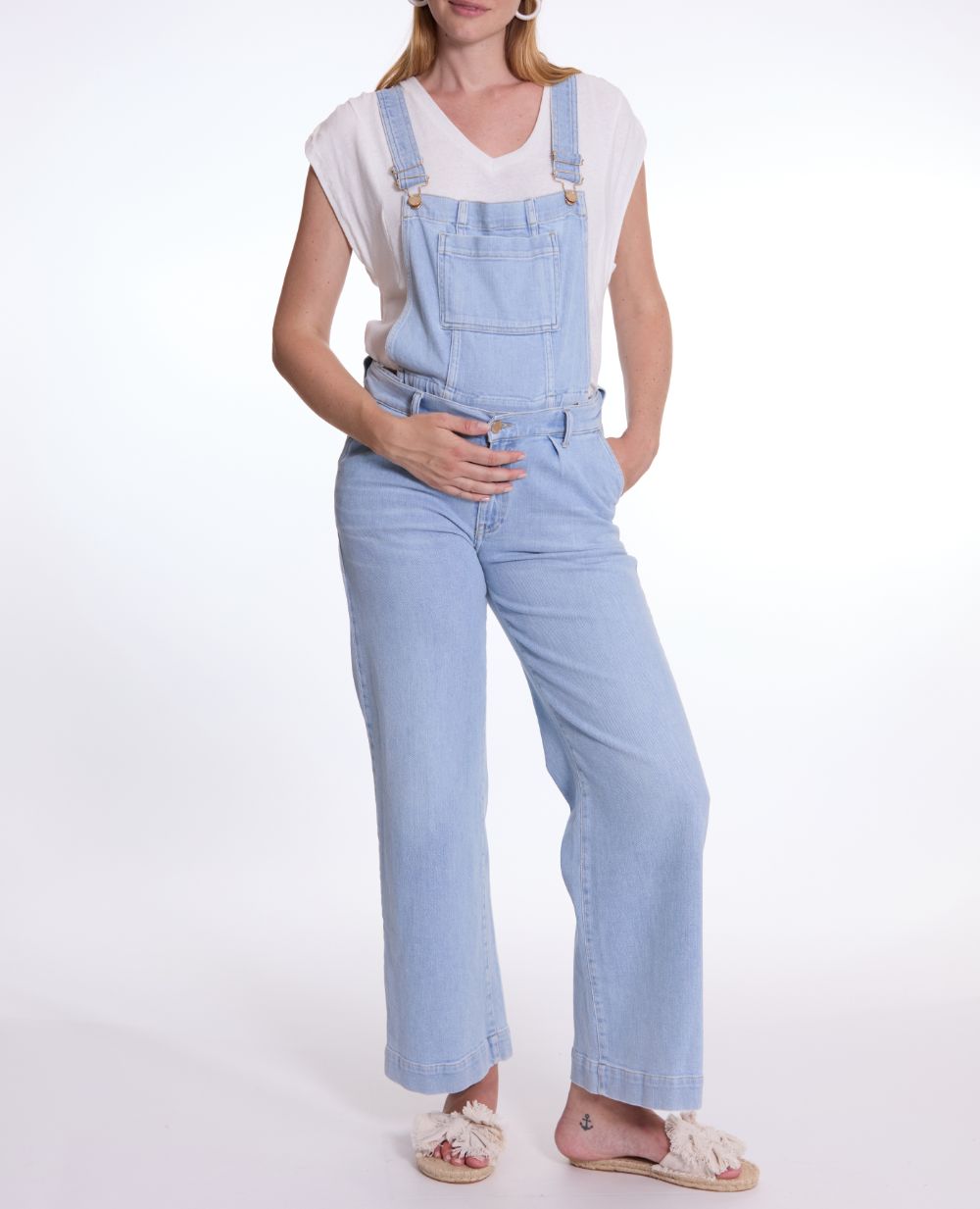 Maternity denim overalls Kelly light blue