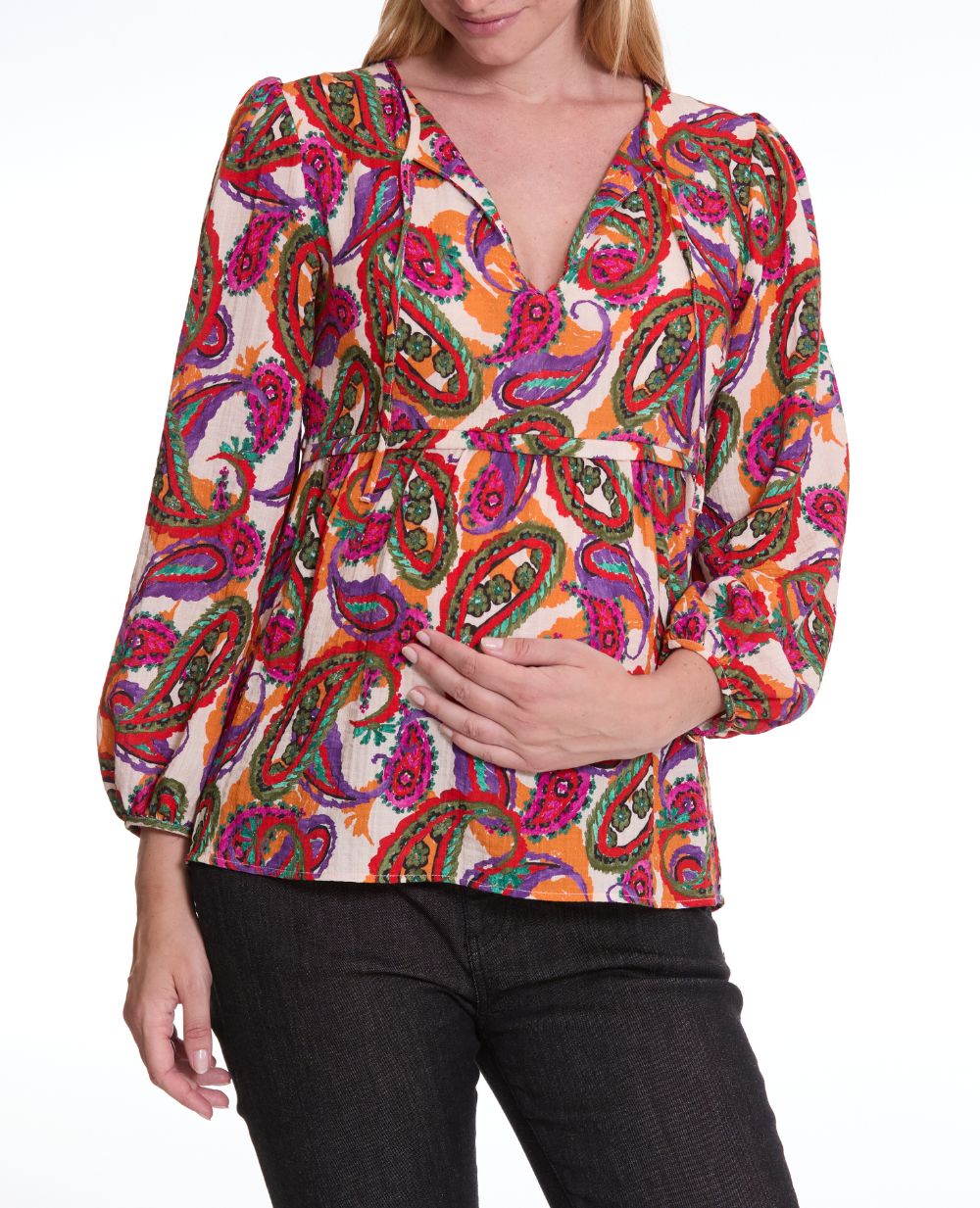 Balloon Sleeve Blouse Latina Multicolor