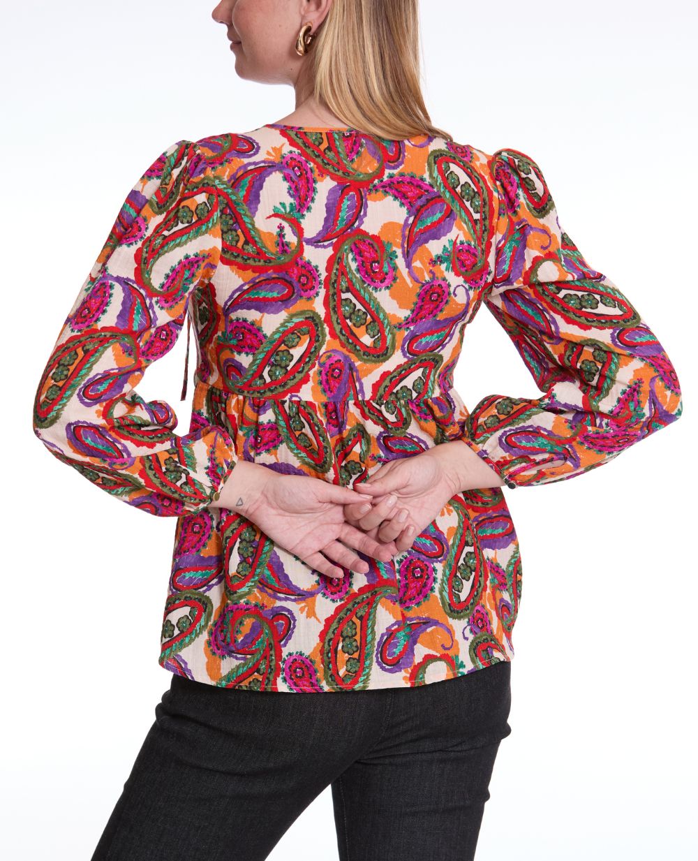 Balloon Sleeve Blouse Latina Multicolor