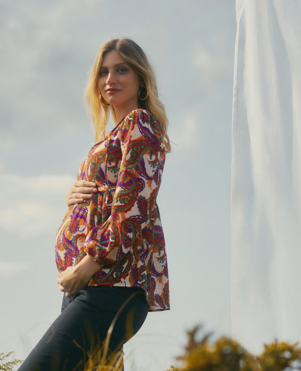 Balloon Sleeve Blouse Latina Multicolor