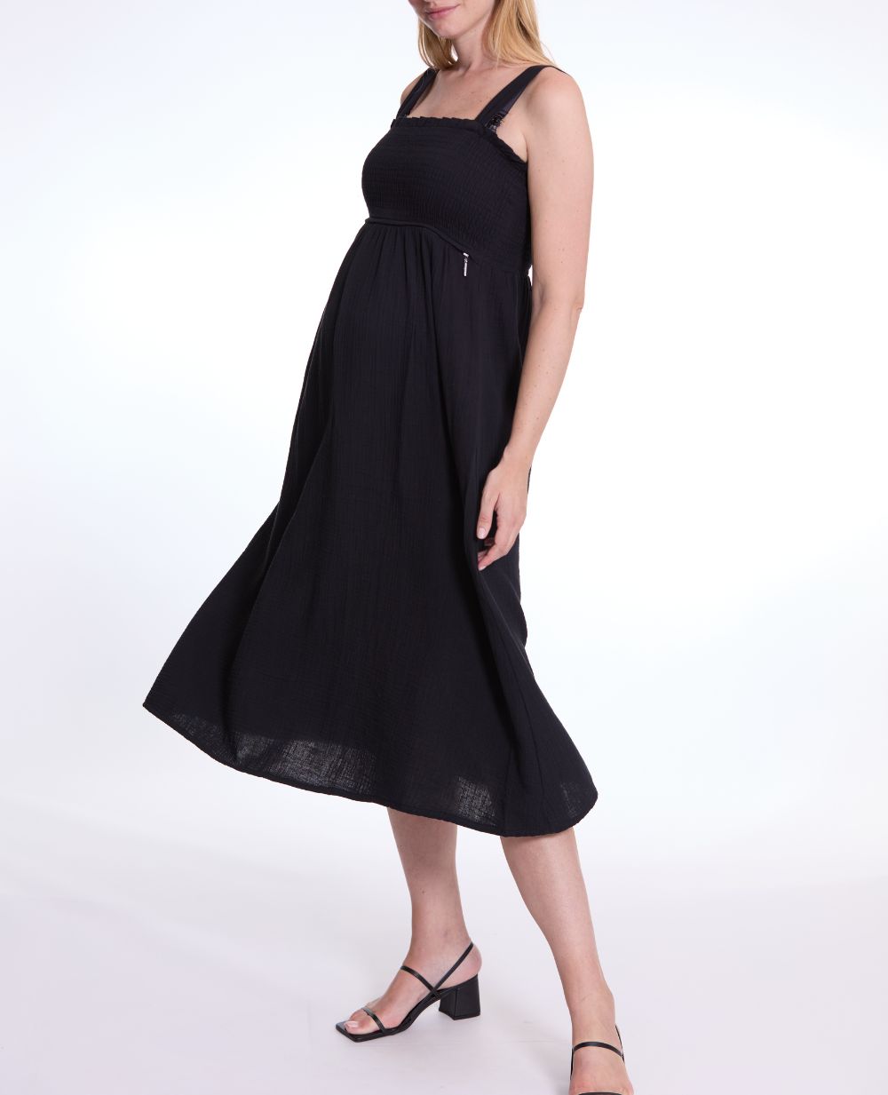 Maternity and nursing long Dress Lola Black | Cache Cur XL Maternity and nursing long Dress Lola Black | Cache Cur XL