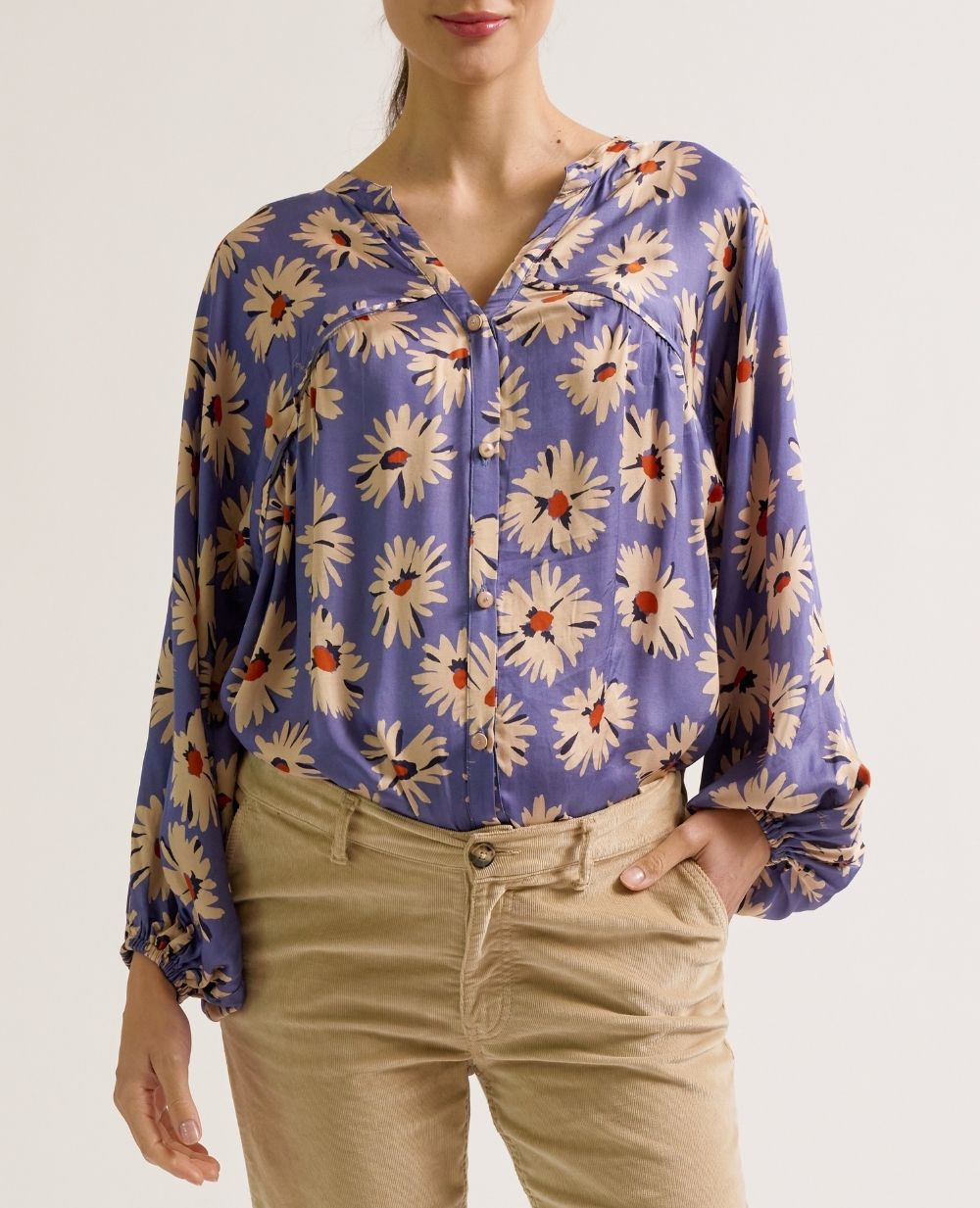 Nursing Blouse & Shirt Madeleine Cornflower