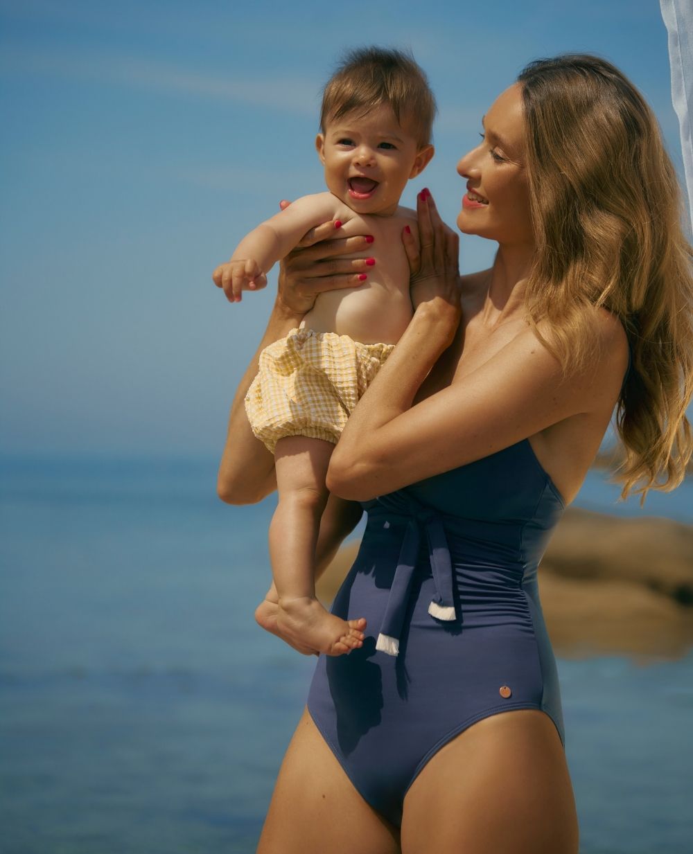 Maternity one piece swimsuit Manitoba indigo