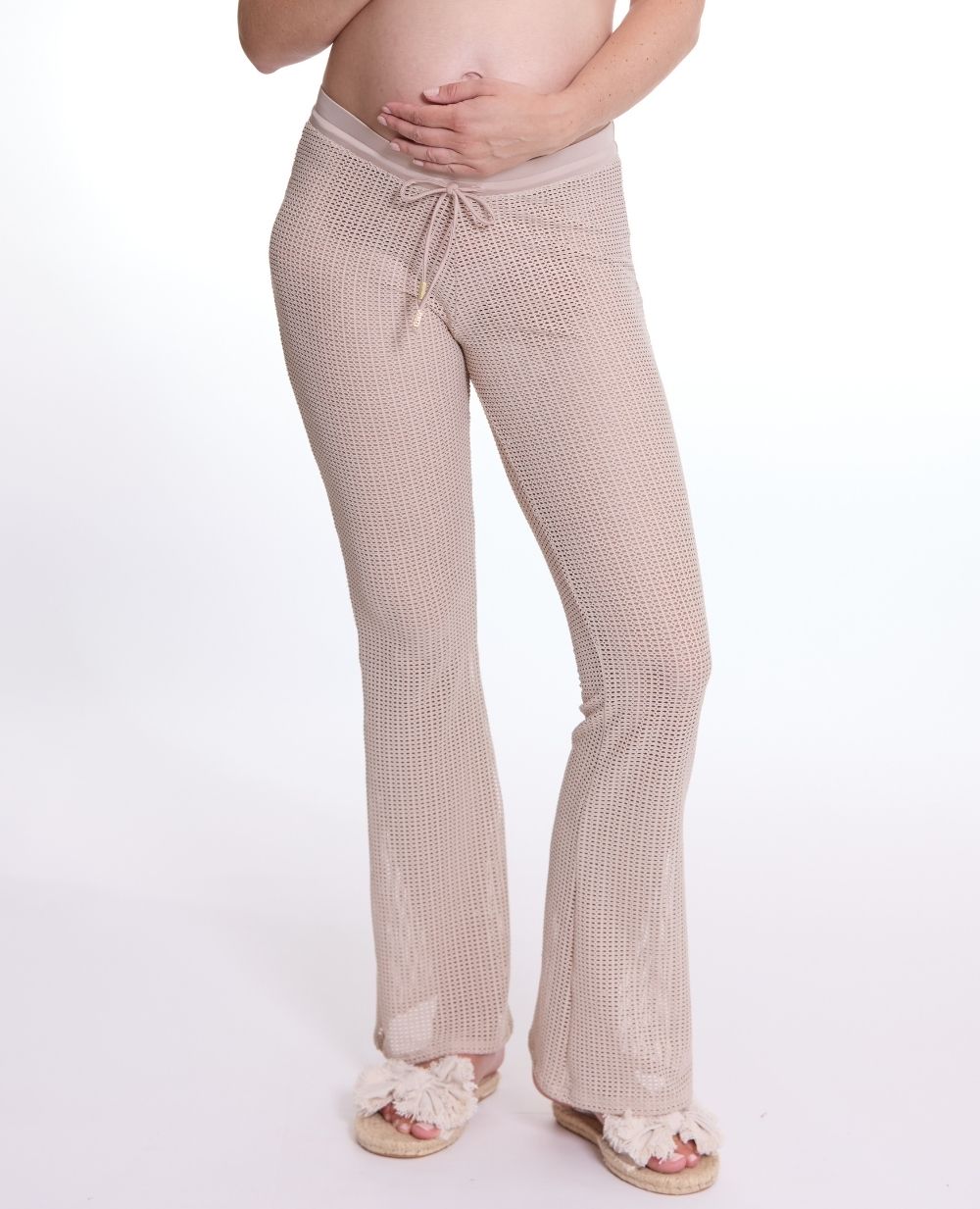 Milos Beige Maternity Beachwear Pants