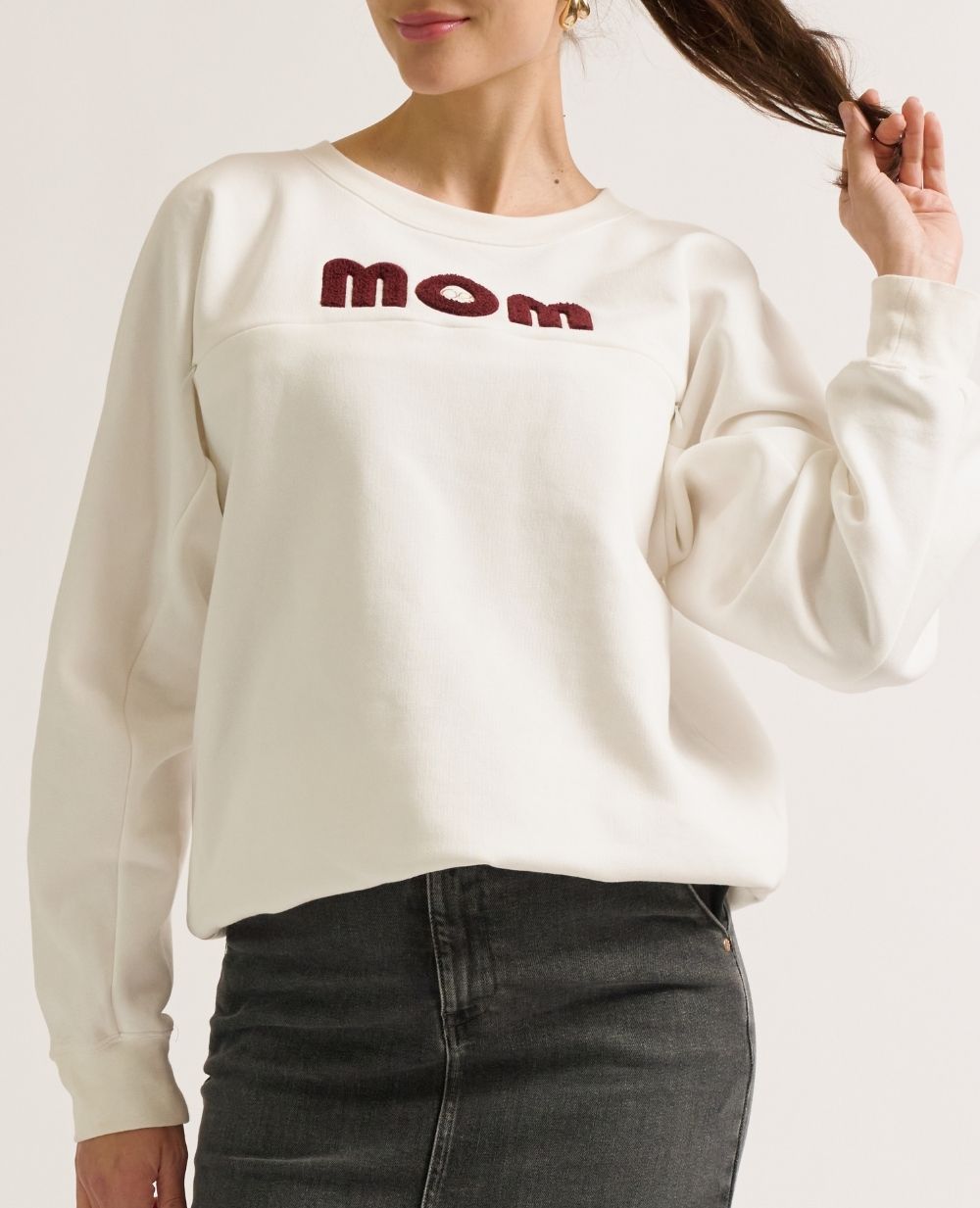 Nursing Sweatshirt Mom Ivory