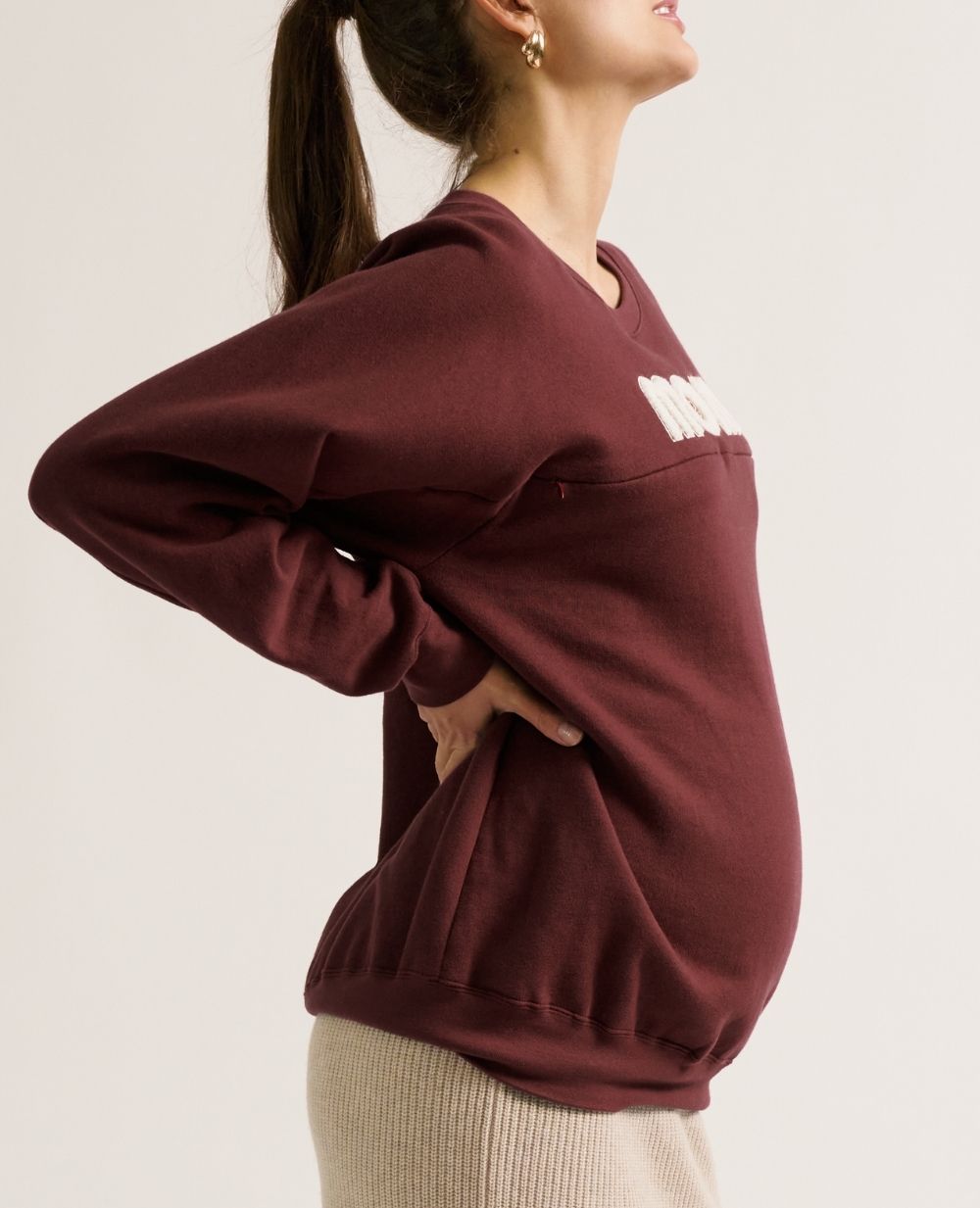 Nursing Sweatshirt Mom Plum