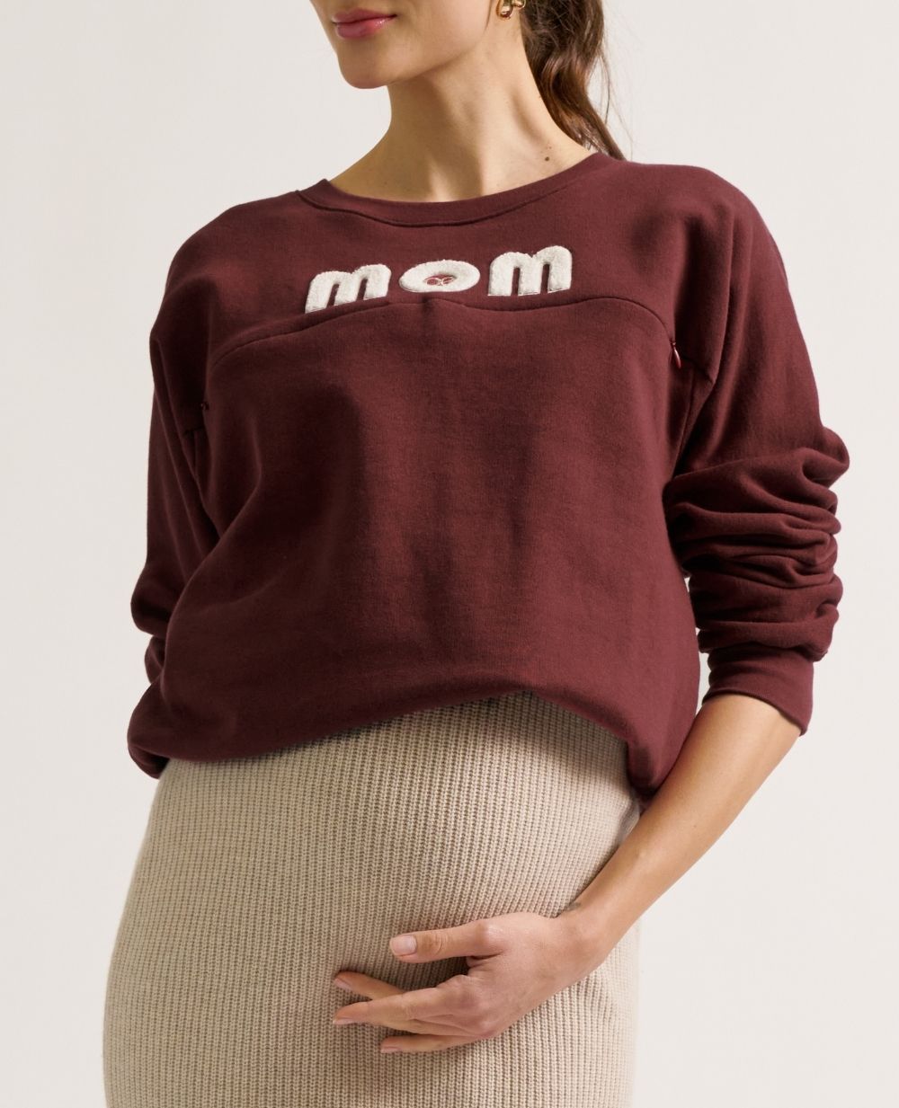 Nursing Sweatshirt Mom Plum