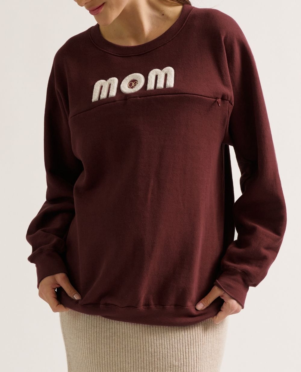 Nursing Sweatshirt Mom Plum
