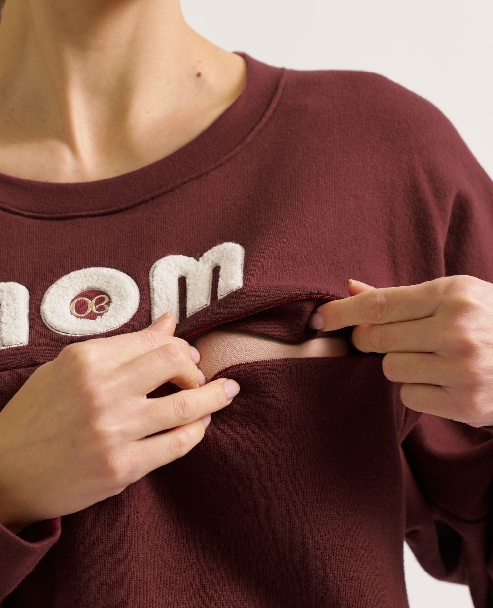 Nursing Sweatshirt Mom Plum