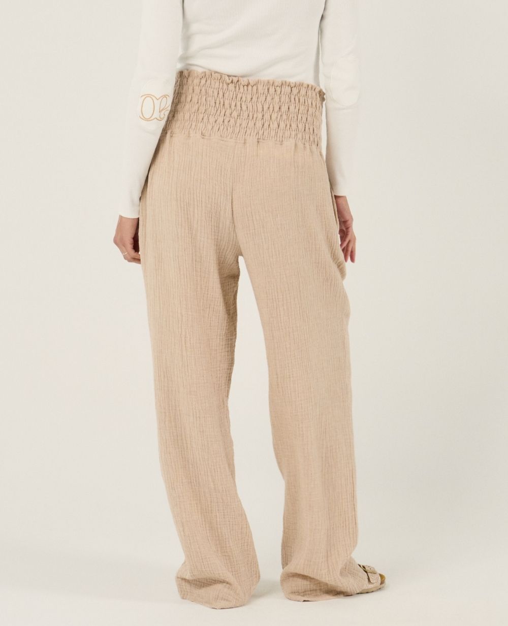 Myriam smock pants - Beige – Cache Cœur US