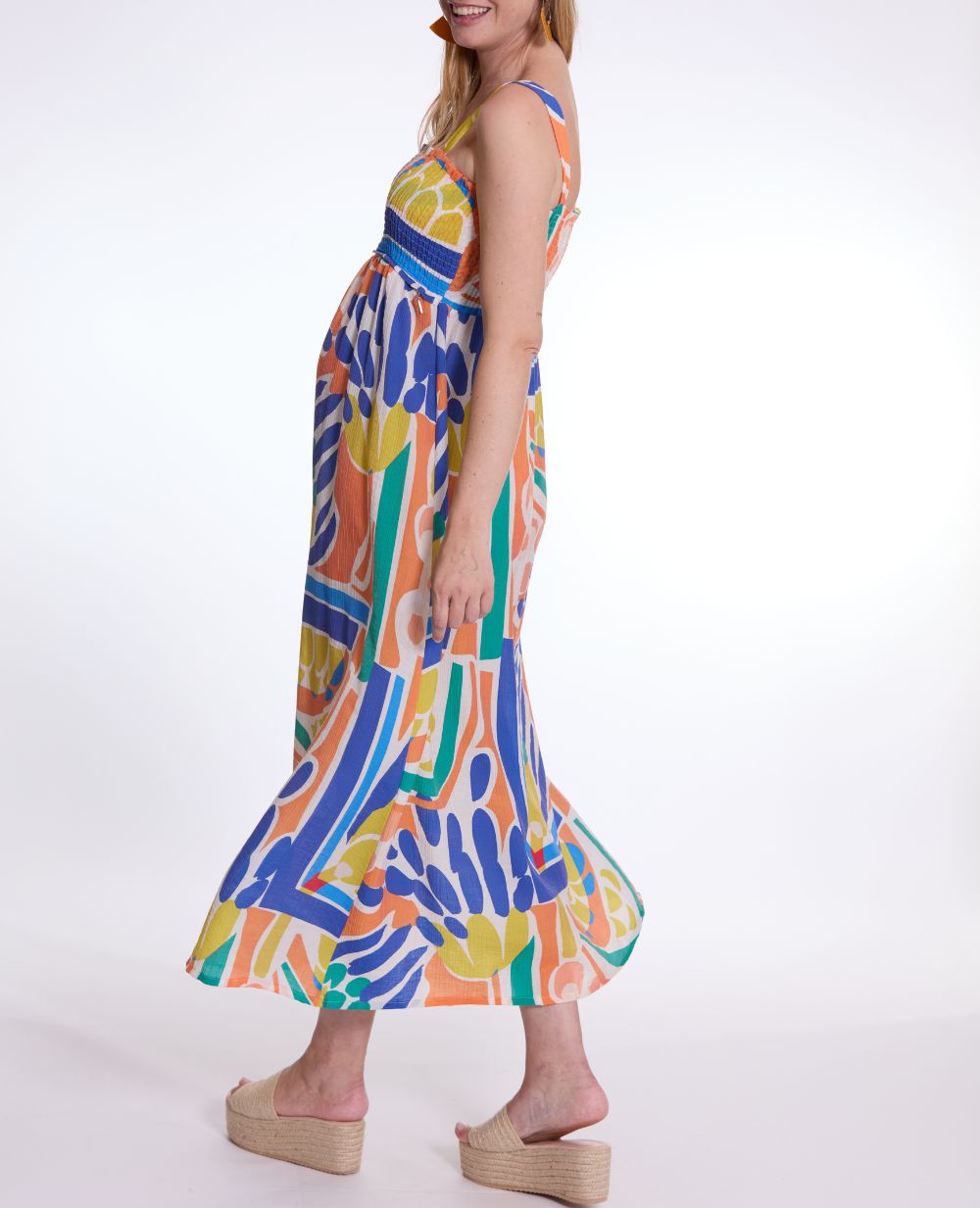 maternity nursing maxi dress Drop-Waist Maternity & Nursing Maxi Dress | Black - 1X