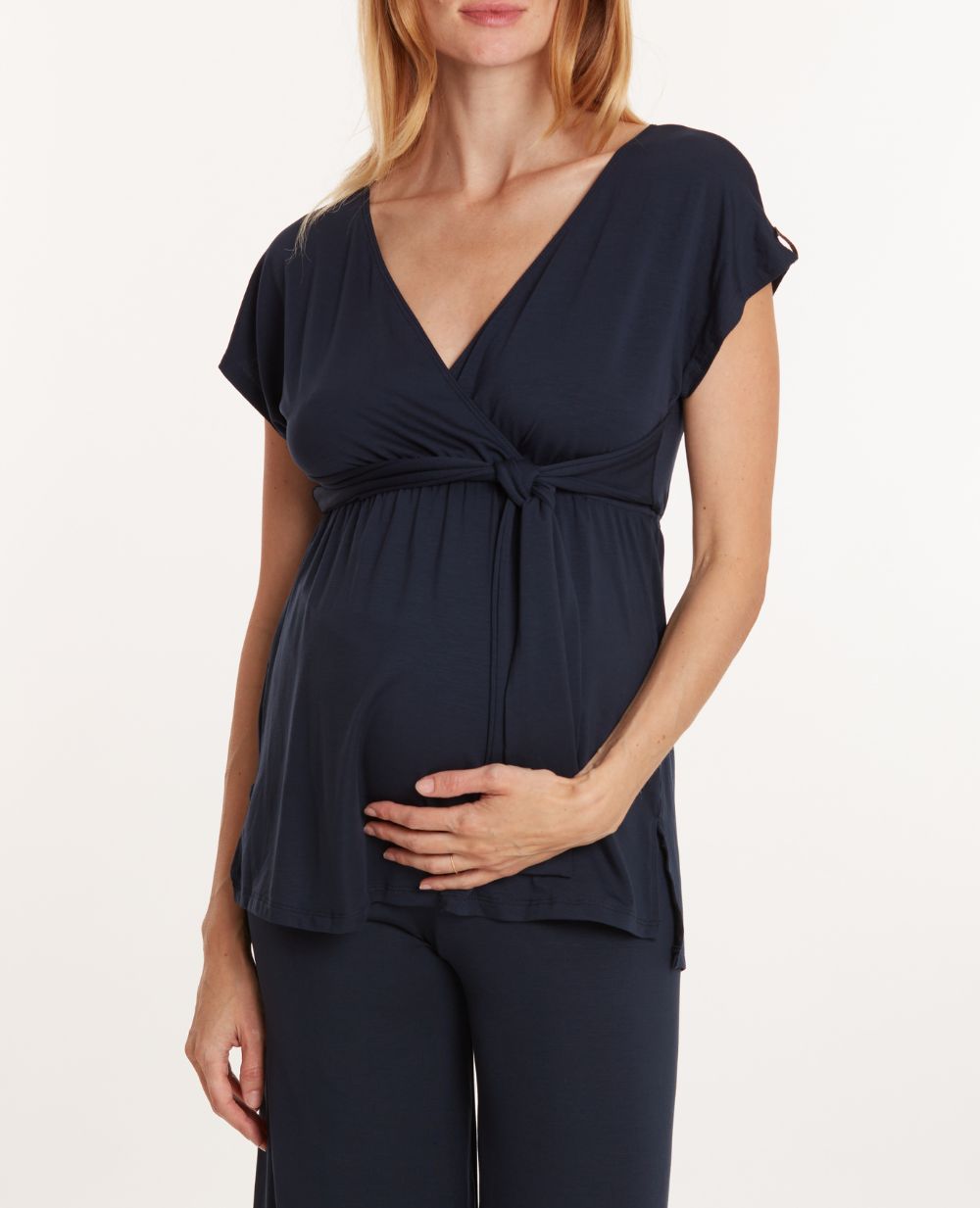 Origin Indigo pregnancy and nursing tunic