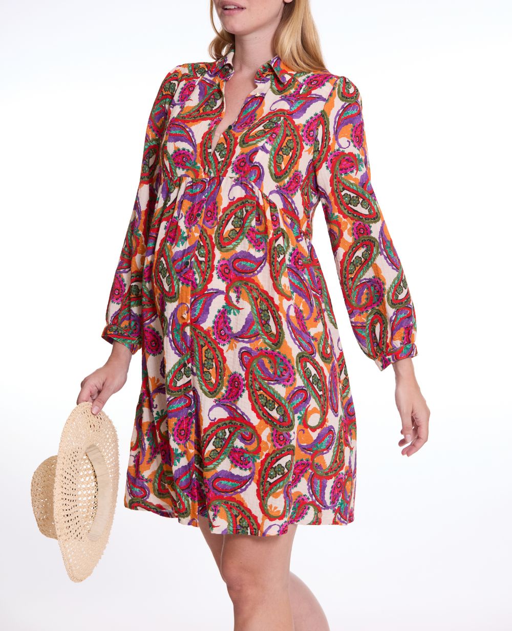 Soledad Maternity and Nursing Shirt Dress