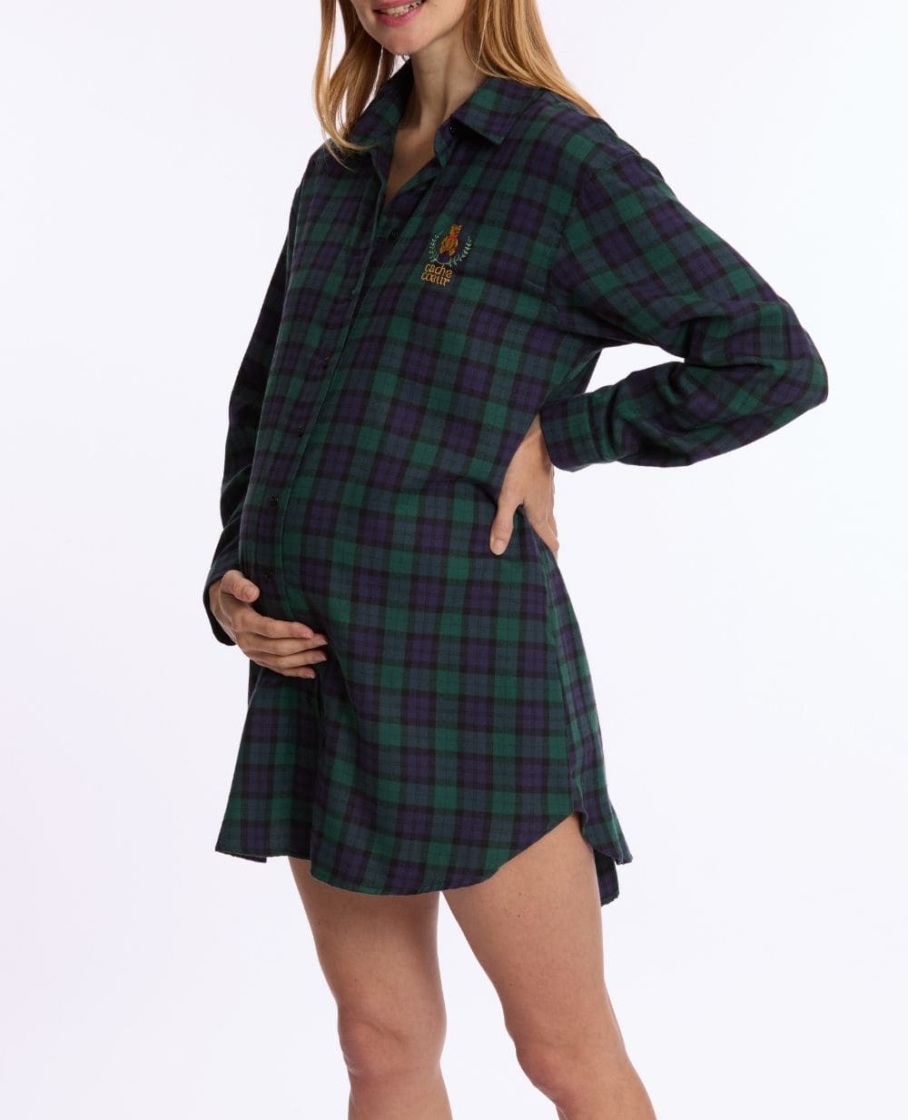 Green Maternity and Nursing Nightdress | Cache Cur Cache Cur US Green Maternity and Nursing Nightdress | Cache Cur Cache Cur US