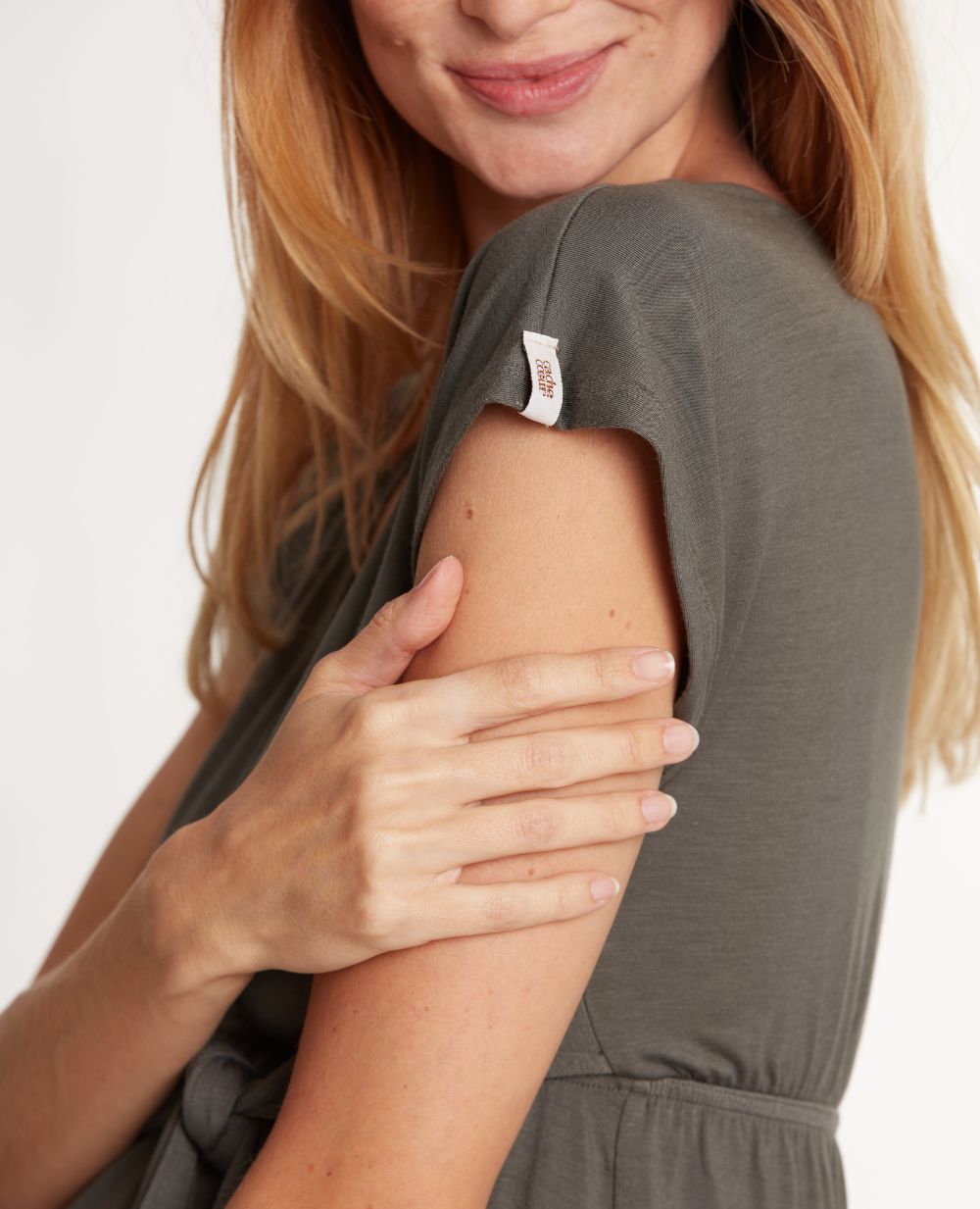 Pregnancy and Breastfeeding tunic kaki