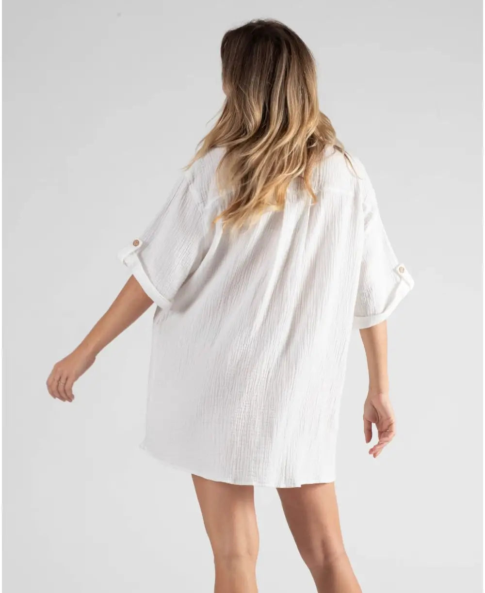 Bertille White maternity and nursing Beach dress Bertille White maternity and nursing Beach dress
