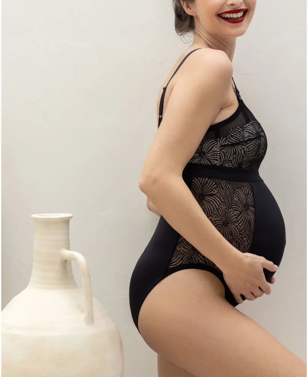 Black Dahlia pregnancy and nursing bodysuit - Body