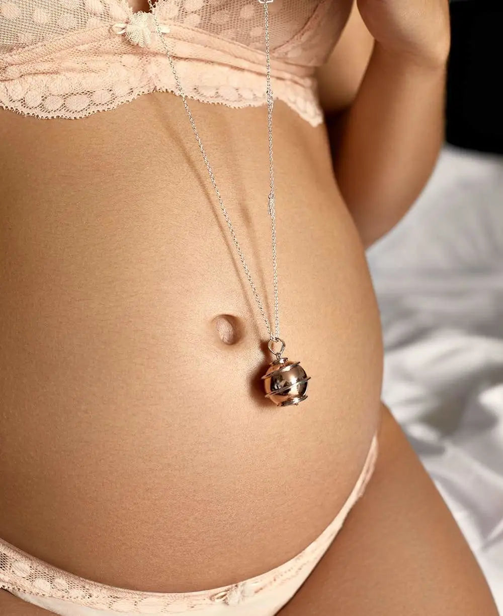 Bola de grossesse Twist Rhodium Or Rose - Mom-to-be necklace