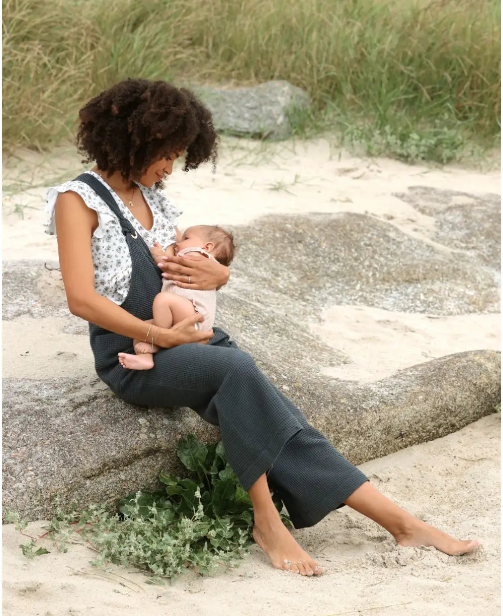 Top Maternità Donna In Cotone - Senza Maniche Con Vita Avvolta, Design Comodo Per Gravidanza E Allattamento - Foto 14
