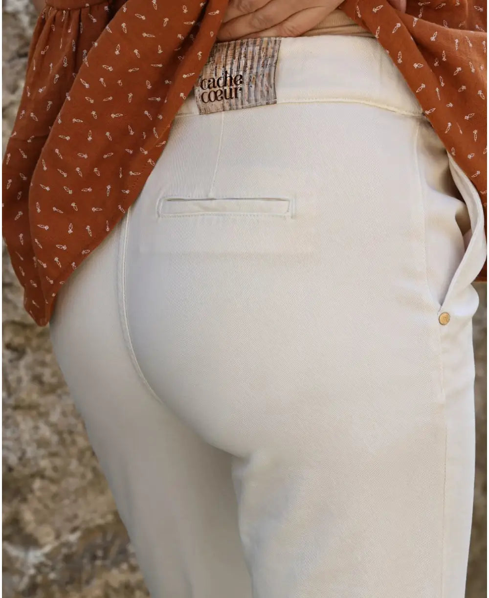 Flare maternity jeans Sabrina beige