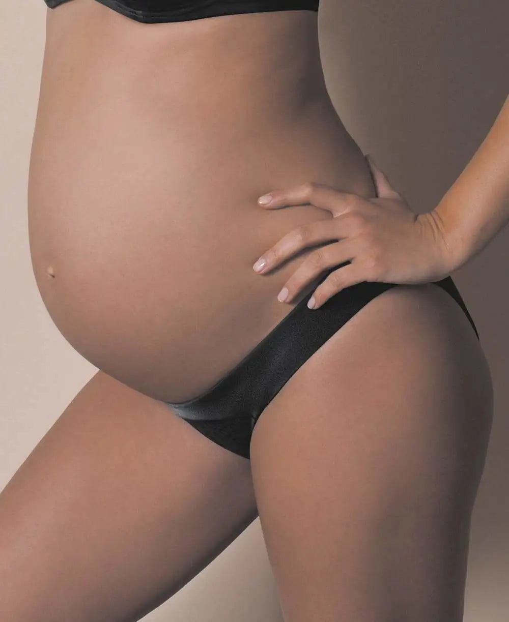Low waist maternity brief gloss black - Brief